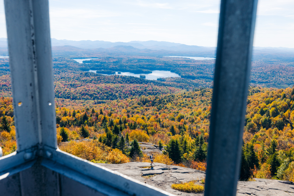 The view from the fire tower in the fall