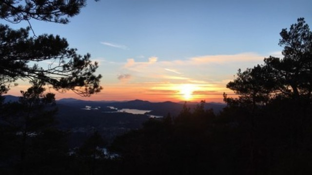 The sunset from Mount Baker.