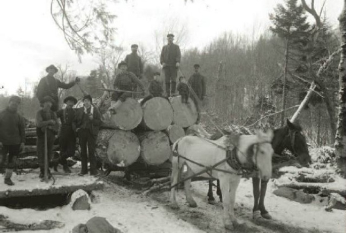 Late 19th century Adirondack loggers (Credit: New York State Archives)