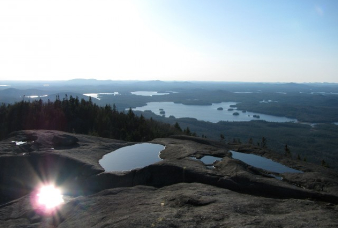 Looking west from Ampersand Mountain.