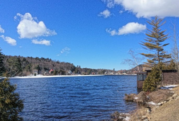 Meanwhile, Lake Flower, in this photo taken the day previous to the Lake Colby photo, is wide open with only rims of ice showing.