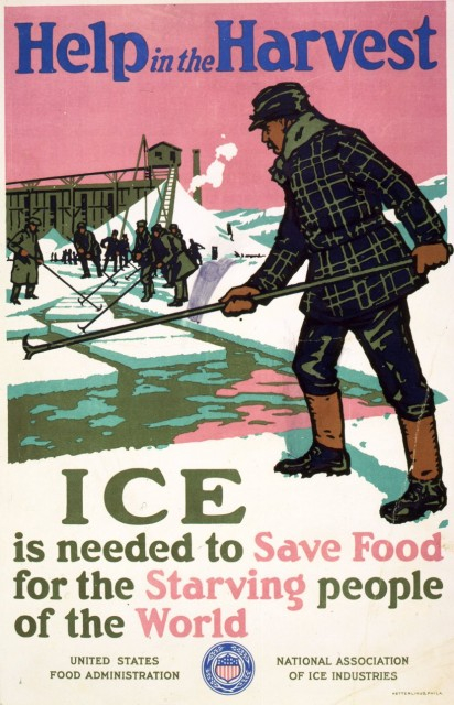 in WWI, ice harvesting was vital to world interests