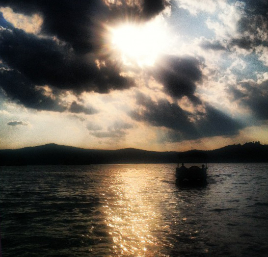 Sunset over Lower Saranac Lake