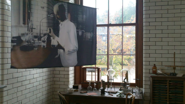 Dr. Edward Trudeau (pictured, at work) and the same lab today