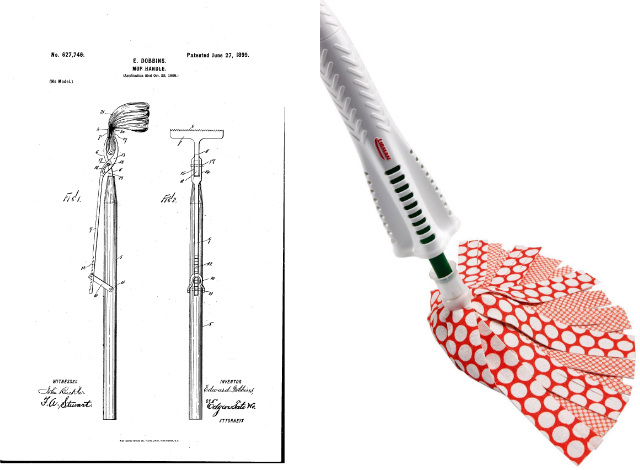 (l) the 1899 patent - (r) the version we use today