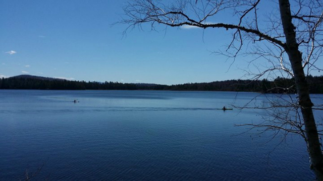 Late April -- when the blue of the sky and the water is at its most intense.