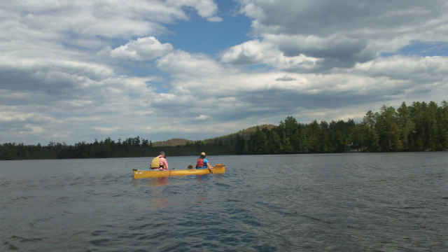 Lake Life Canoe Skinny Can Koozie