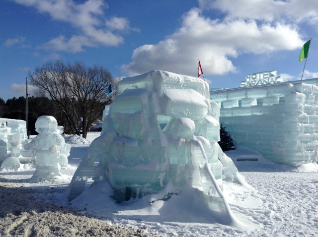 ice sculptures with the 2015 theme, "The Groovy Sixties"