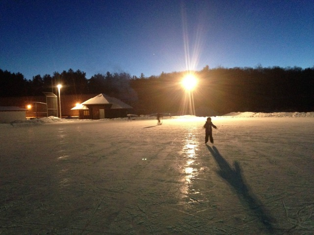 outside of the Civic Center, dedicated volunteers maintain an outdoor skating rink