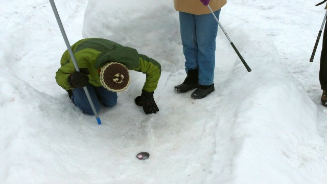 Consulting on the surface and the angle -- the club selection is made for us.