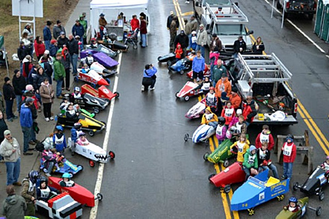 Lining up and eager to go!