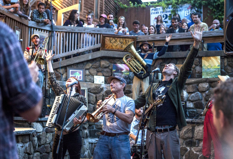 Live music on The Waterhole's patio.