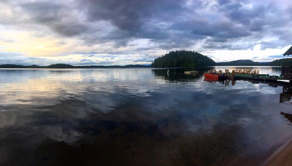 Upper Saranac Lake. View of Green Island