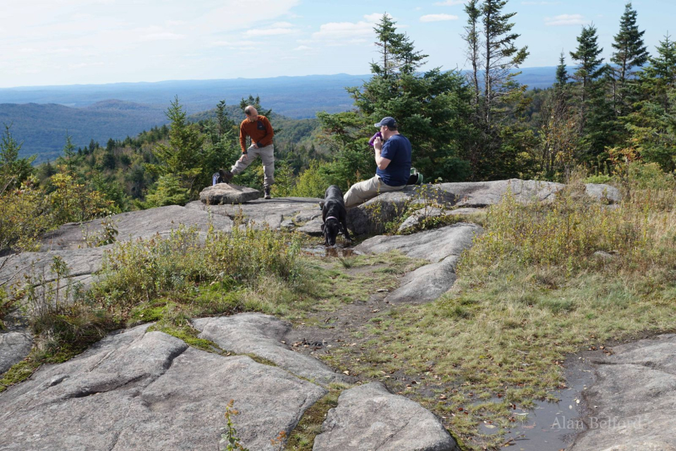 Everyone paused for water and rest at the summit - not to mention the view.