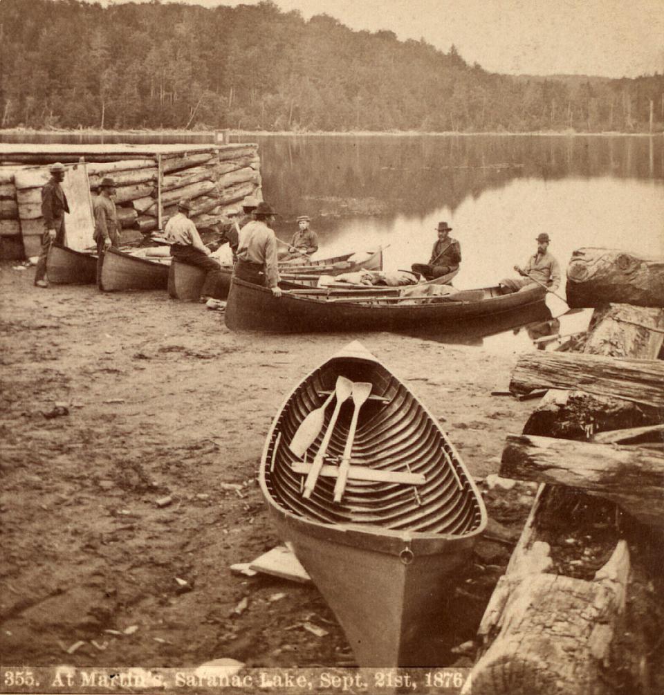 An old photo of guideboats