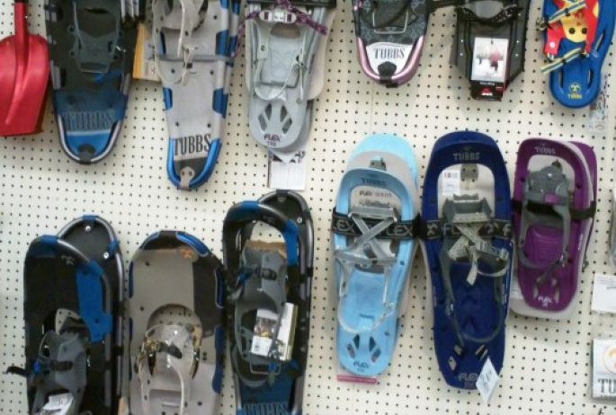 a bewildering abundance of snowshoes