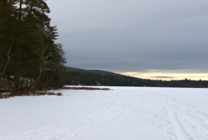 Dawn breaks on Jones Pond