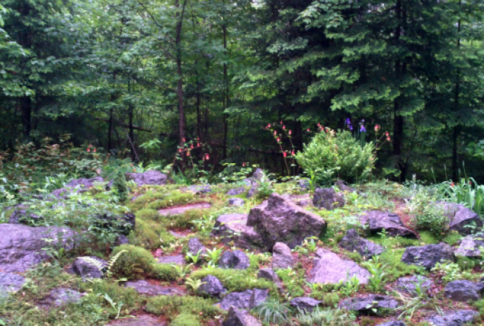 the Fred Heutte rock garden, with a Presidential commendation from Calvin Coolidge