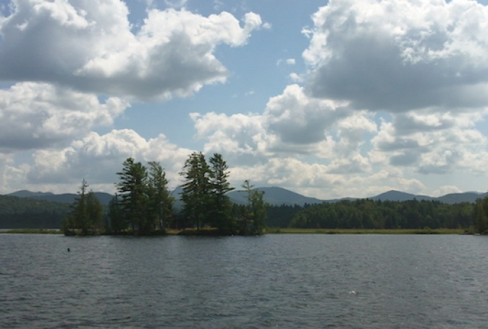 further down Lake Flower, many islands appear