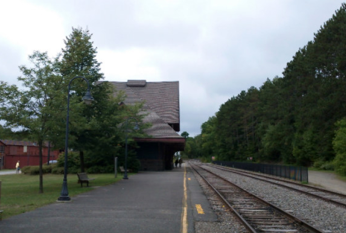 this train depot welcomed hopeful patients... and sent them on their journey home