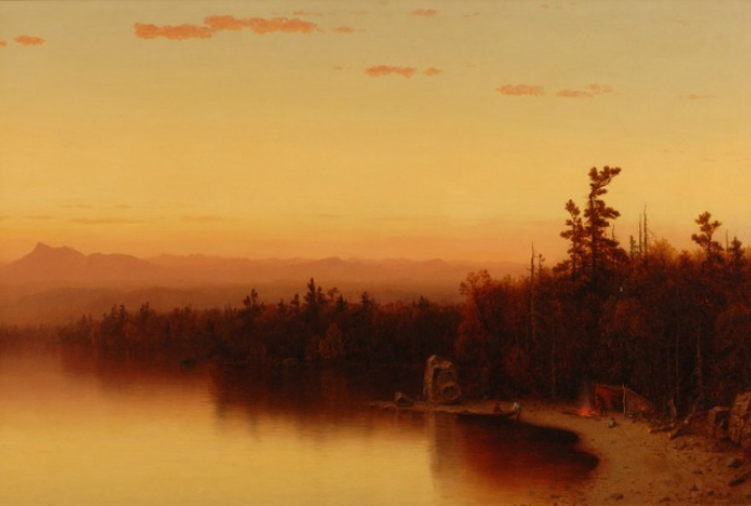 Sanford Robinson Gifford's "A Twilight in the Adirondacks," 1864