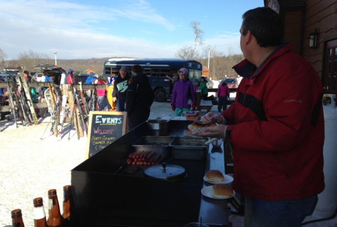 If you don't want to head inside to sit down, grab something quick from the grill!