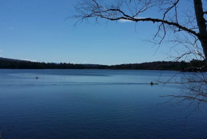 Late April -- when the blue of the sky and the water is at its most intense.