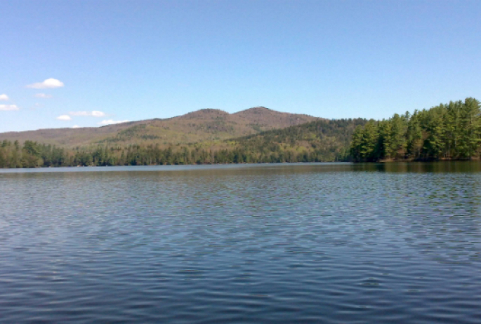 St Regis Mountain (right) seen from St Regis Pond