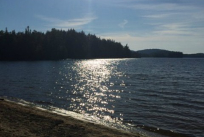 Middle Saranac Beach has a wonderful view, and summer charm to burn!