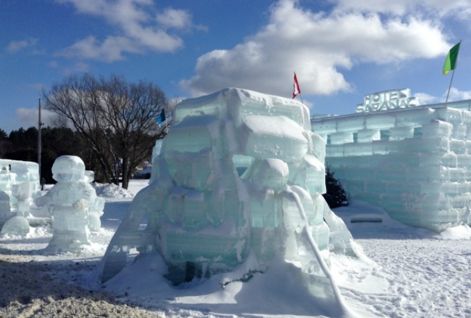 ice sculptures with the 2015 theme, "The Groovy Sixties"