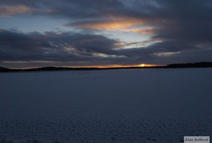 Lake Clear Beach - winter