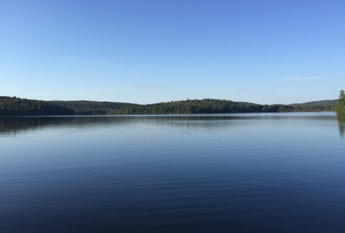 Lake Colby from the tracks.