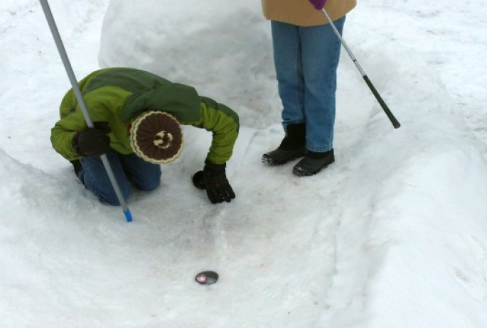 Consulting on the surface and the angle -- the club selection is made for us.