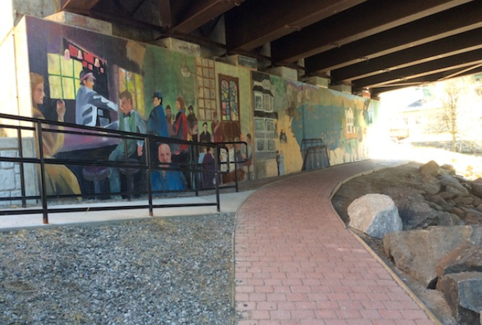 This mural under the traffic bridge is about who we are as a town.