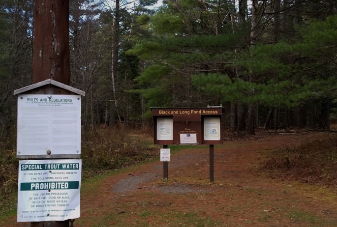 Parking area on Keese Mills road