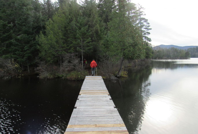 Footbridge separating Black Pond and Little Black Pond!