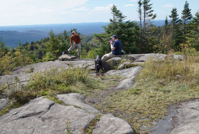 Everyone paused for water and rest at the summit - not to mention the view.