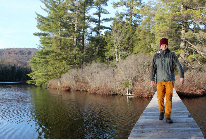 The bridge across Black Pond's northern end provides beautiful views across the water.