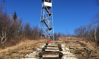 The firetower on top of Azure Mountain