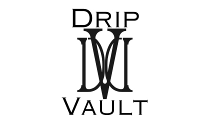 An intertwined D & V with 'Drip' above and 'Vault' below